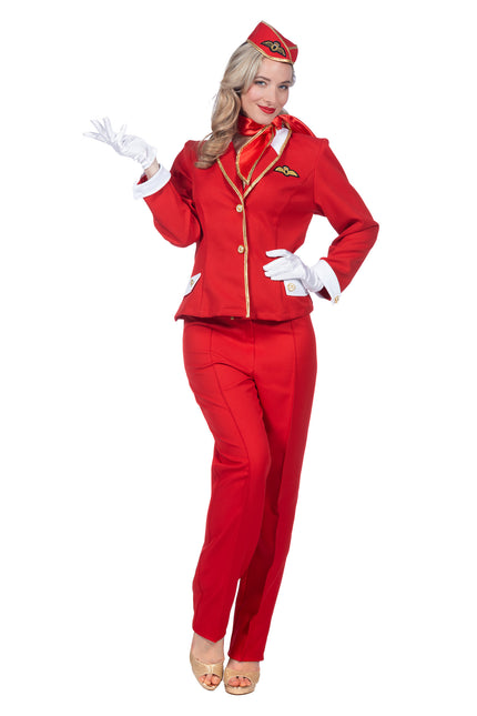 Stewardess Anzug Damen Rot