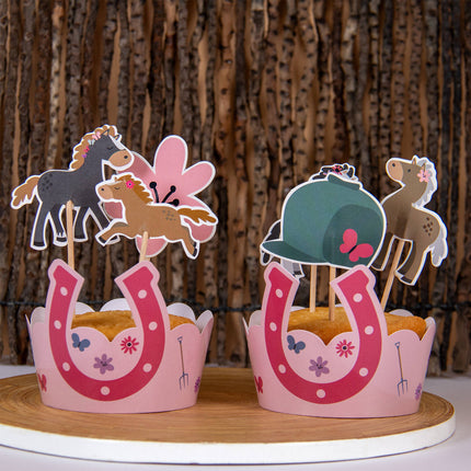 Pferd Cupcake Toppers 12 Stück