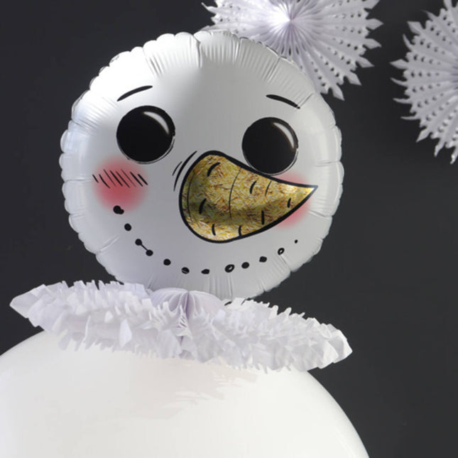 Folienballon Schneemann 45cm Leer