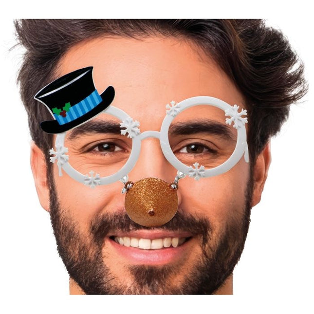 Weihnachtsbrille Schneemann