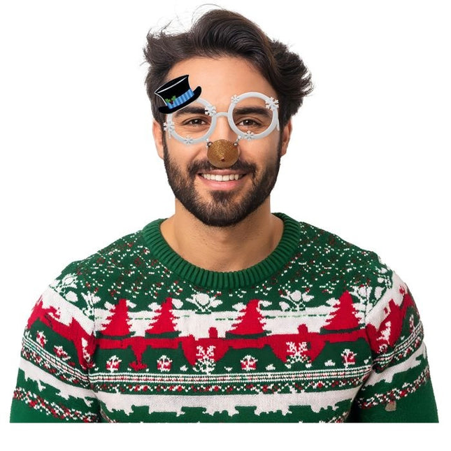 Weihnachtsbrille Schneemann