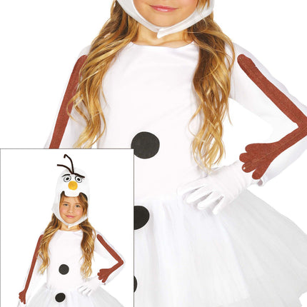 Schneemann Kleid Mädchen