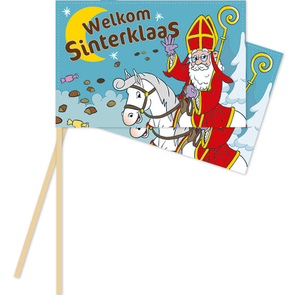 Sinterklaas winkende Fahnen 10 Stk.