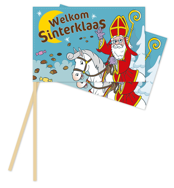 Sinterklaas winkende Fahnen 10 Stk.