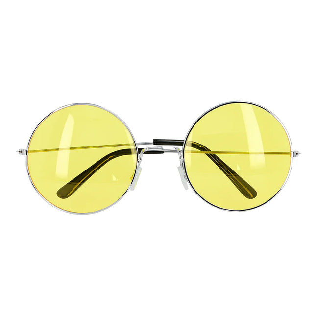 Hippie 60S Brille Gelb Xl