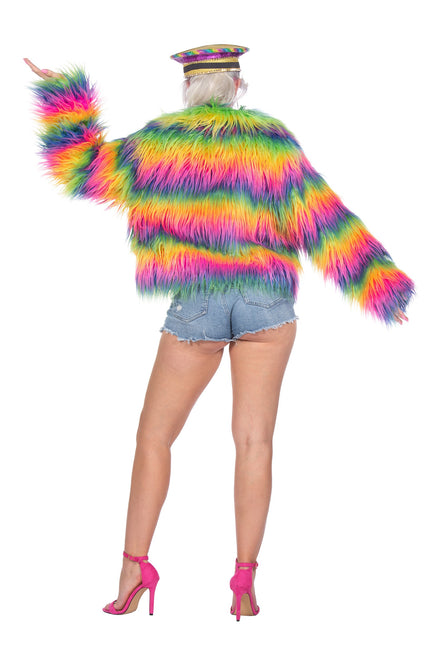 Pelzjacke Regenbogen