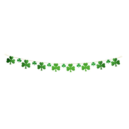 St. Patrick's Day Girlande Grünes Kleeblatt Vier 3m