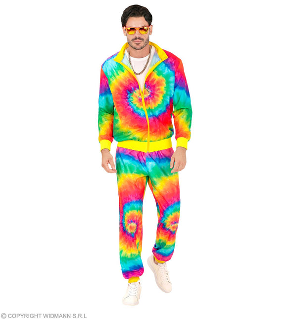 Trainingsanzug Hippie Neon Tie Dye Kostüm