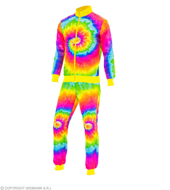 Trainingsanzug Hippie Neon Tie Dye Kostüm