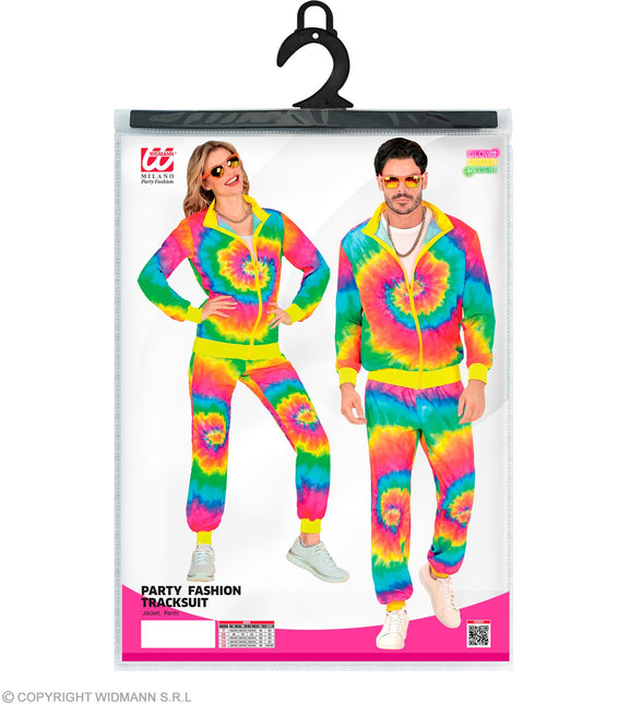 Trainingsanzug Hippie Neon Tie Dye Kostüm