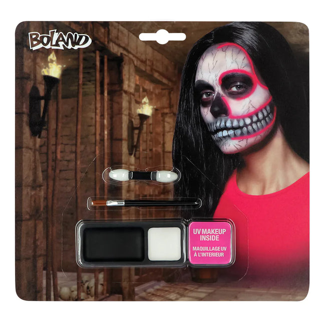 Halloween Makeup Set Skelett Uv