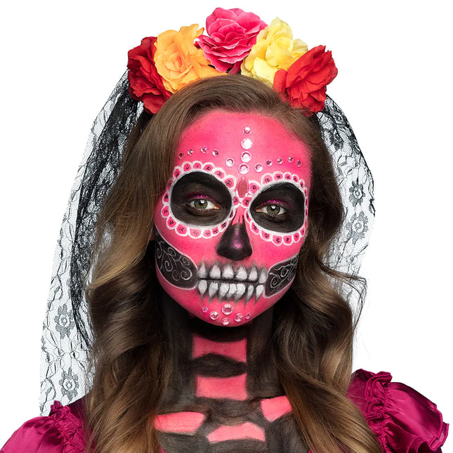 Halloween Schminkset Diamond Catrina 5 Stück