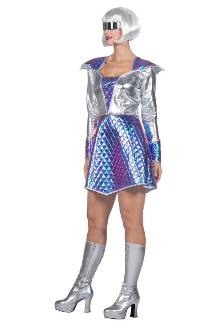 Space Kleid metallisch