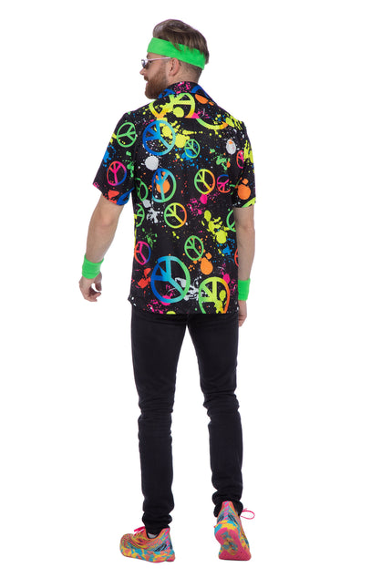 Partyhemd Hippie Neon