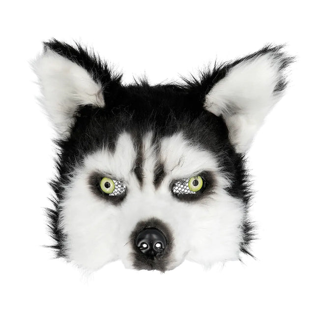 Schwarze und weiße Maske Husky Plüsch