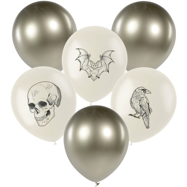 Halloween Ballons Creepy Curiosities 6 Stück