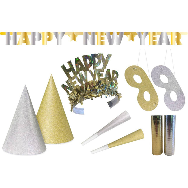 Party Pack Happy New Year Glitter 27 Stück