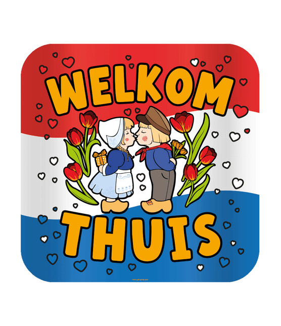 Willkommen Zuhause Türschild Holland 50cm