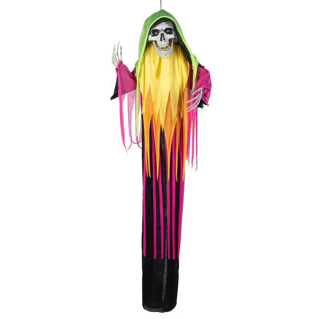 Halloween Puppe Neon Sensenmann 1,20m