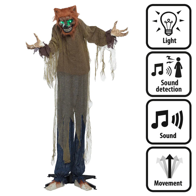 Halloween Puppe Fieser Wolf 1,6m