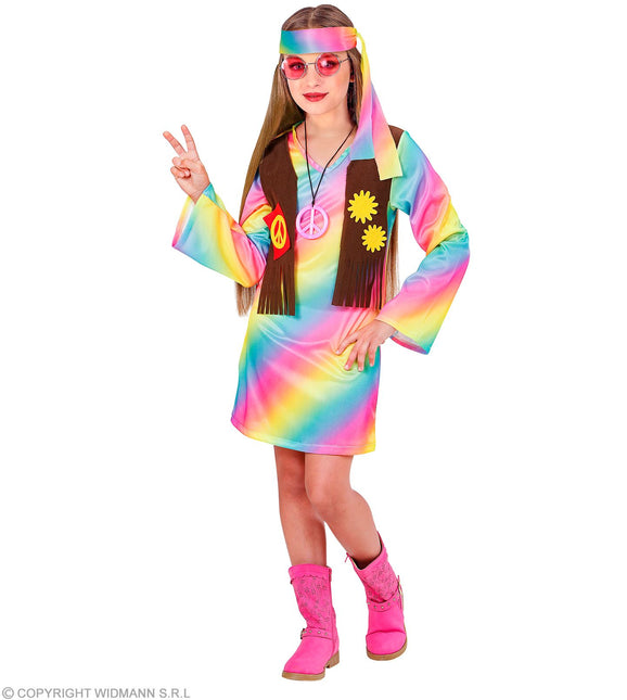 Hippie Girl Regenbogen Kostüm Kind