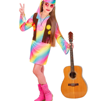 Hippie Girl Regenbogen Kostüm Kind