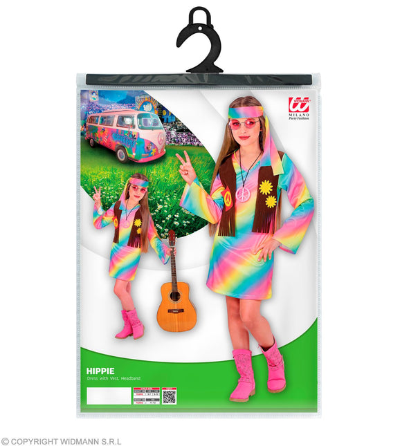 Hippie Girl Regenbogen Kostüm Kind