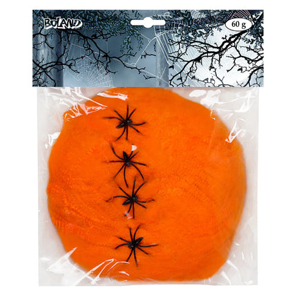 Halloween Spinnennetz Orange 5 Stück