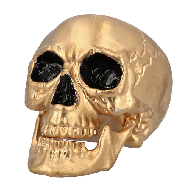 Halloween Totenkopf Gold 24cm