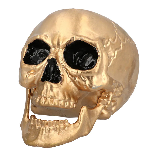 Halloween Totenkopf Gold 24cm