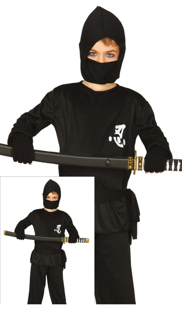 Ninja Anzug Kind Schwarz