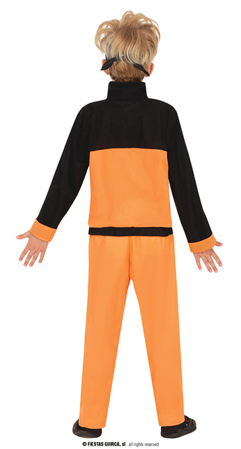 Ninja Kostüm Junge Orange Schwarz