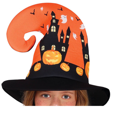 Hexe Halloween Kostüm Mädchen Kürbis Orange