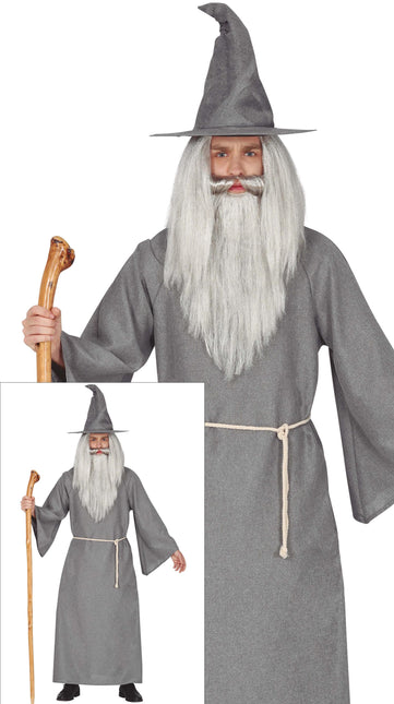 Wizard Kostüm Männer Grau L