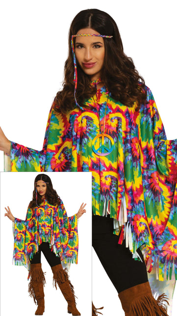 Hippie Poncho Kostüm M