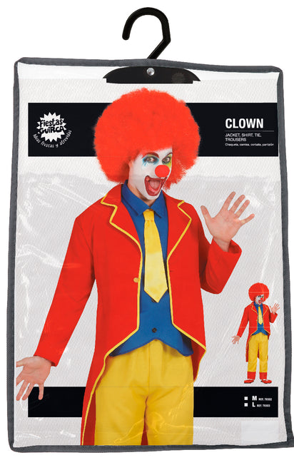 Clownsanzug Rot Blau Gelb