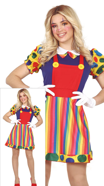 Clown Kostüm Kleid Damen