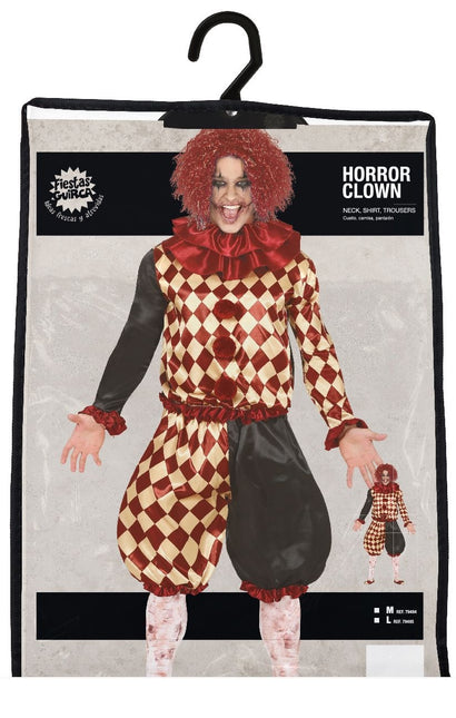 Horror Clown Halloween Kostüm Männer Rot