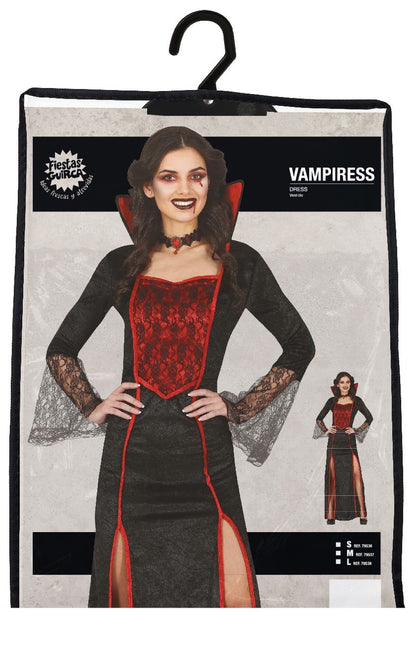 Vampir Halloween Kostüm Damen Rot