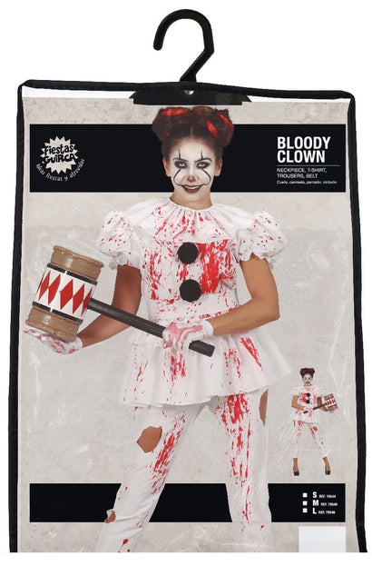 Clown Halloween Kostüm Damen blutig