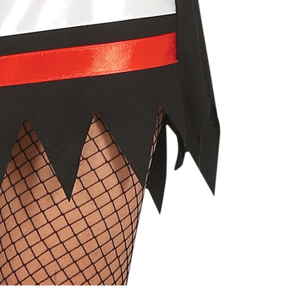 Eishockey Halloween Kostüm Damen Rot Schwarz