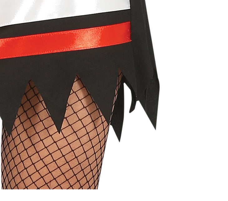 Eishockey Halloween Kostüm Damen Rot Schwarz