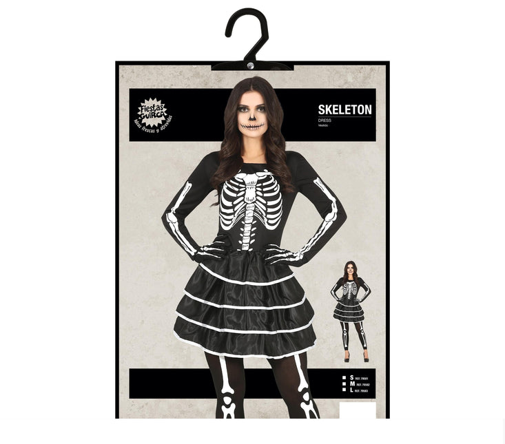 Skelett Halloween Kleid Damen