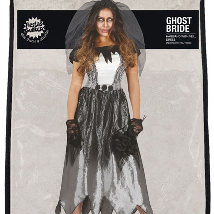 Geisterbraut Halloween Kostüm Damen Schwarz