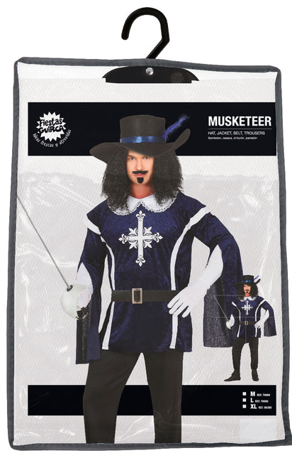 Musketier Kostüm Männer Blau