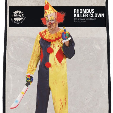 Killer Clown Halloween Kostüm Männer Gelb