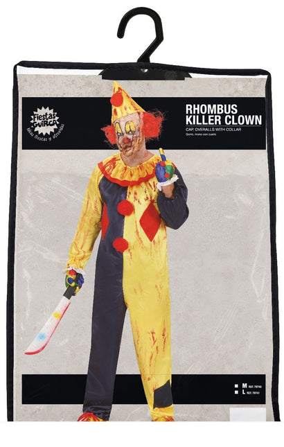 Killer Clown Halloween Kostüm Männer Gelb