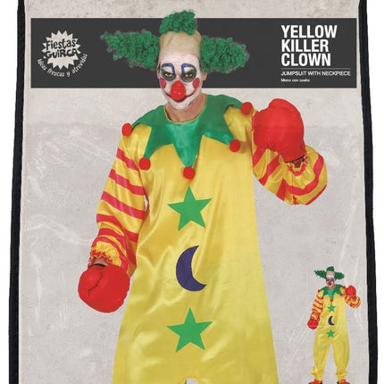 Clown Halloween Kostüm Männer Gelb L