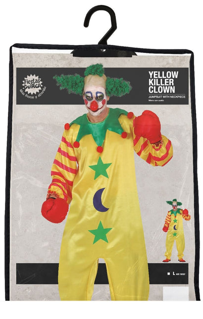 Clown Halloween Kostüm Männer Gelb L