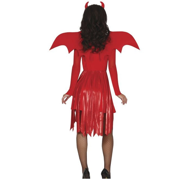 Teufelin Halloween Kostüm Damen Rot